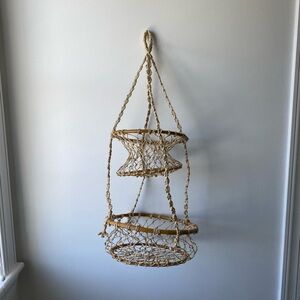 Hanging Woven Basket Organizer